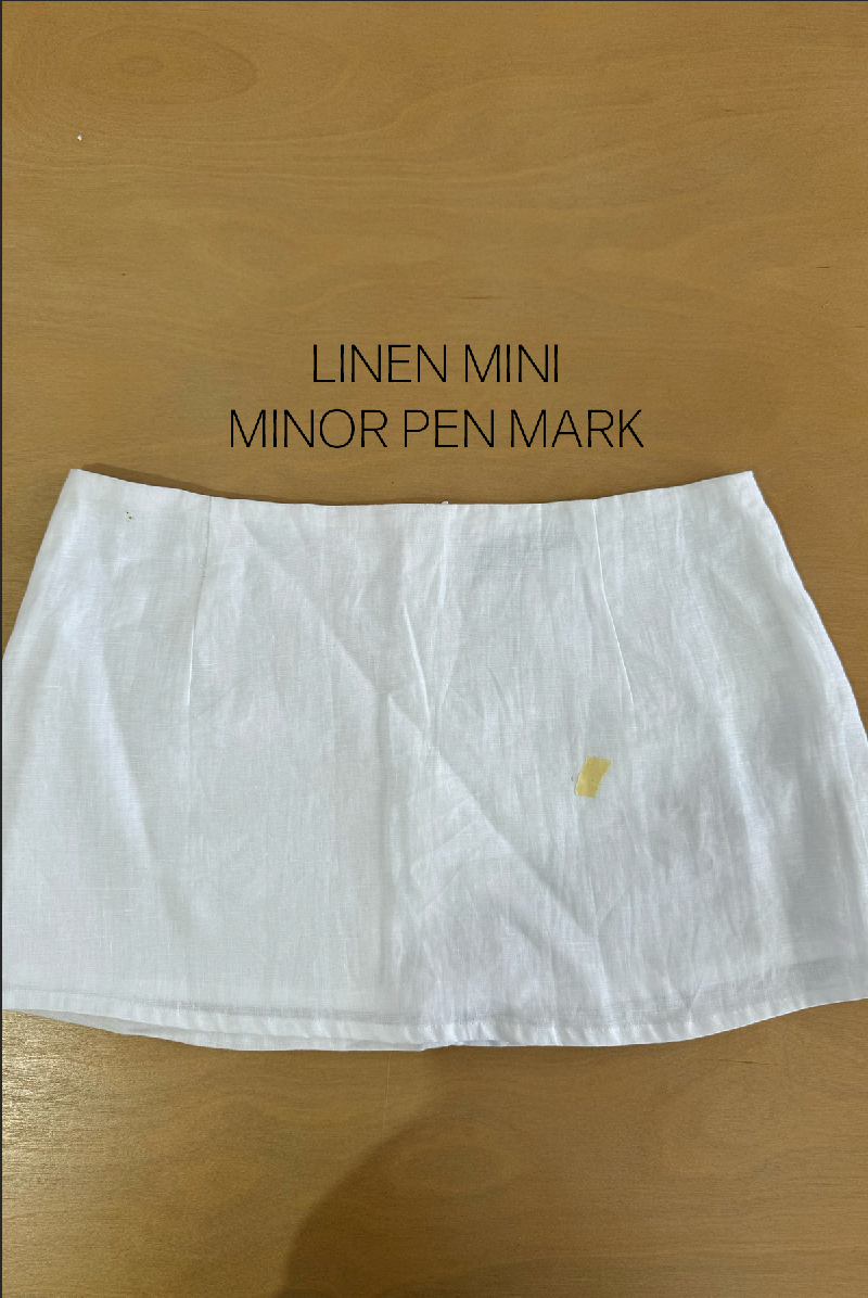 SALE LINEN MINI SKIRT